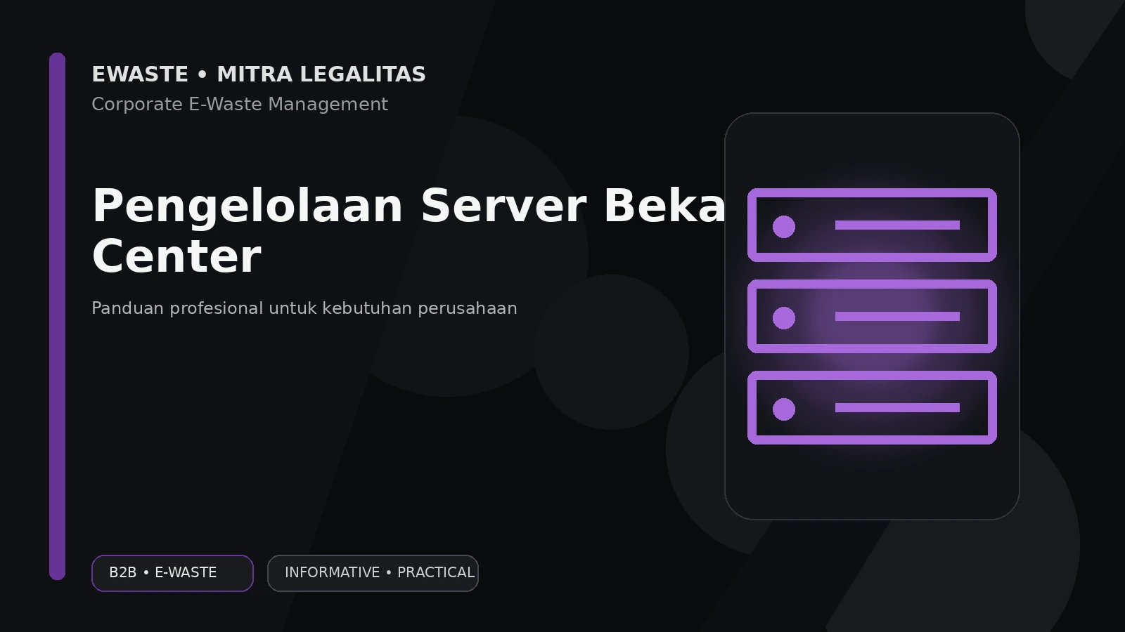 Pengelolaan Server Bekas Data Center